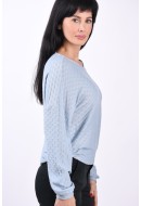 Women Blouse Only Play Onpmoneta Sl Open Back Light Blue